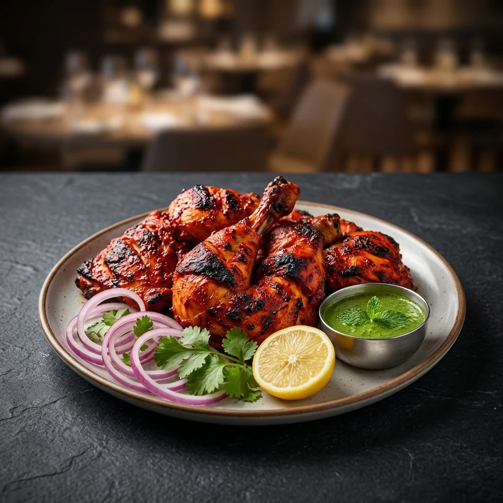 Tandoori Chicken at Virunthu Indian restaurant, Calgary SE