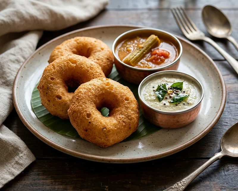 Medhu Vada at Virunthu, South Indian restaurant on 52 Street SE, Calgary
