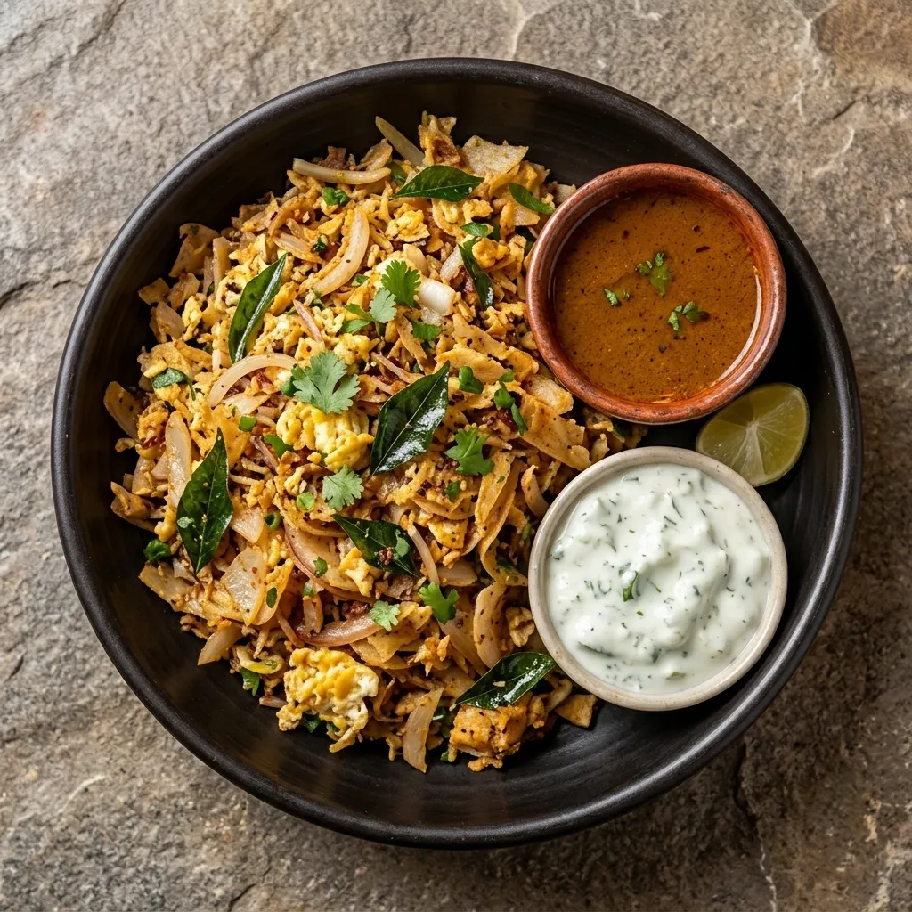 Kothu Parotta, South Indian street food at Virunthu, 175A 52 St SE, Calgary
